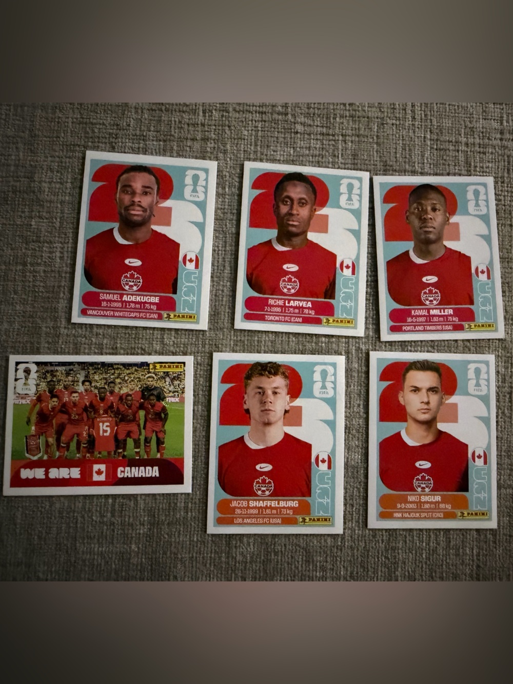 Canada FIFA Stickers